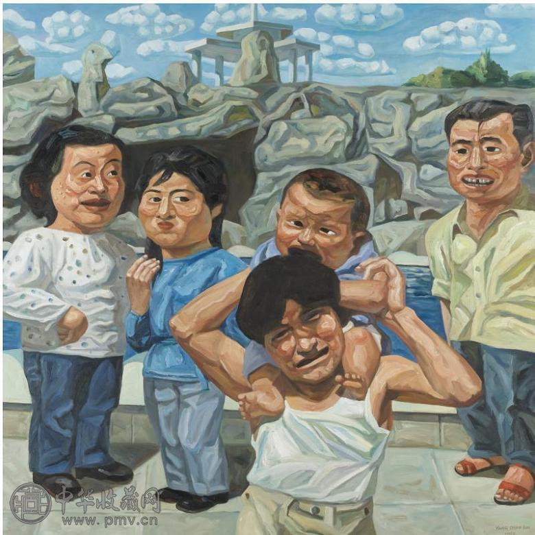 杨少斌 1992年作 快乐 油画画布