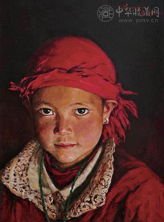 李自健 凉山娃 布面油画