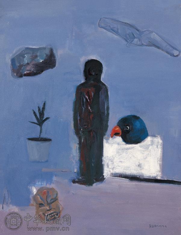 吴维佳 1999年作 看山水系列Ⅰ 布面油画