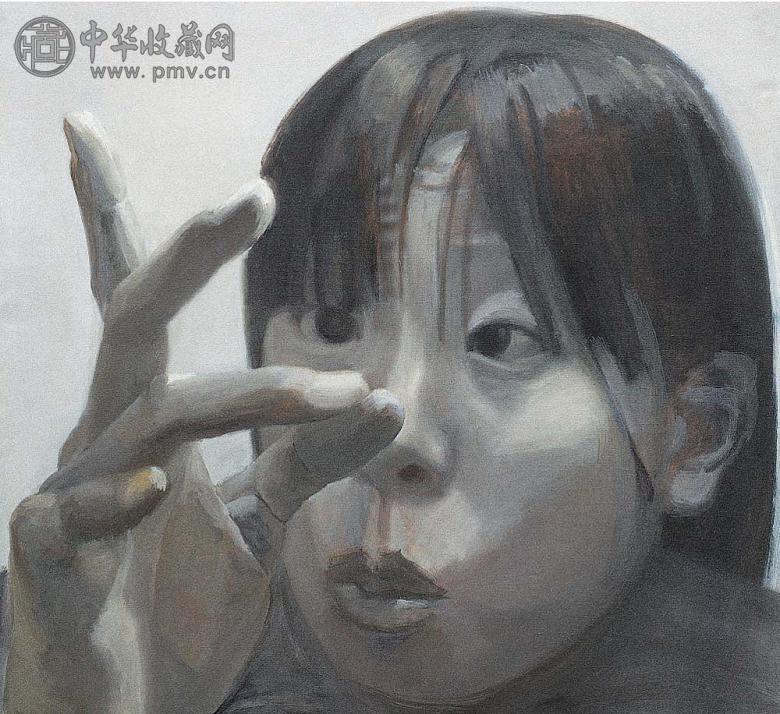 王光乐 2001年作 肖像 布面油画