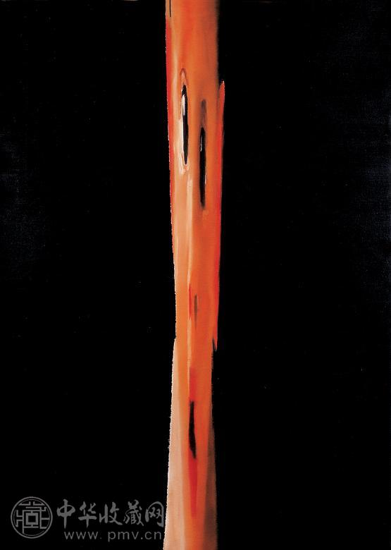 马六明 2005-2006年作 脸No.37 布面油画