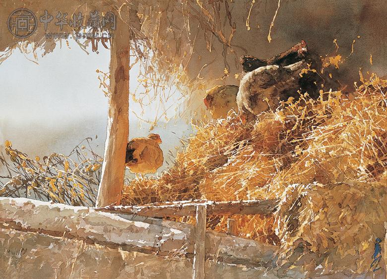 赵云龙 暖阳 纸本 水彩