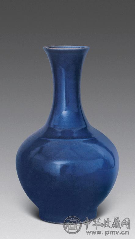 清 祭蓝釉赏瓶