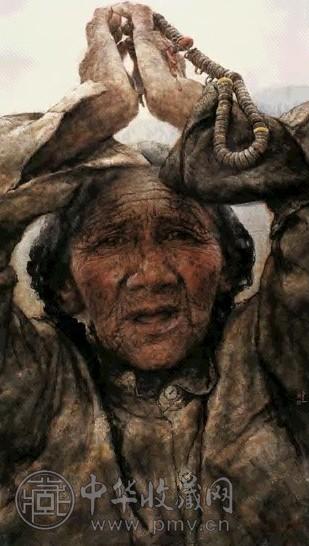 当代 南海岩 祈祷 镜心