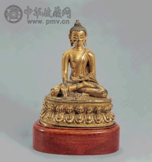 清 鎏金铜坐佛(1尊)