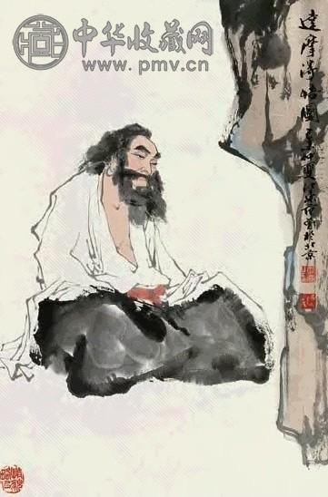 范曾 1979年作 达摩得悟图 立轴 设色纸本