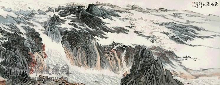 陆俨少 1982年作 巫峡清秋 镜心 纸本、设色