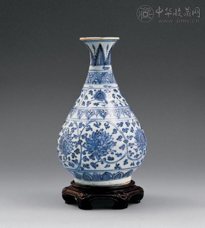 明 青花缠枝莲纹玉壶春