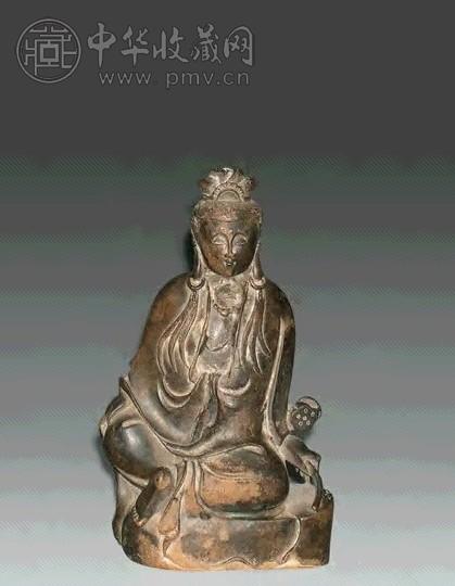 民国 锡铜合金观音