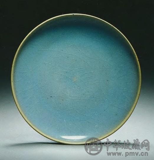 北宋/金 钧窑月白釉紫斑盘