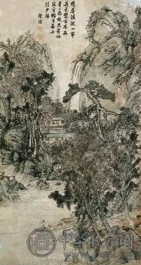 陆璜 山水 立轴 水墨纸本