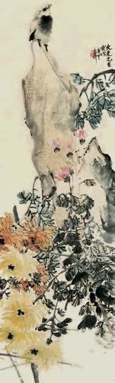 张书旂 1930年作 高秋图 立轴 设色纸本