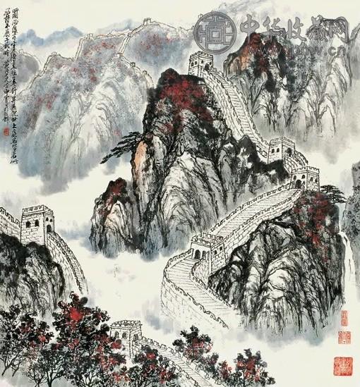 黄纯尧 长城 镜心 设色纸本