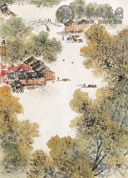 陶一清 杏花春雨江南 立轴 纸本