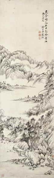 戴熙 山水 立轴 水墨纸本