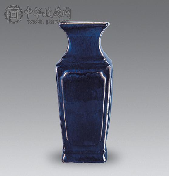 民国 窑变釉四方瓶