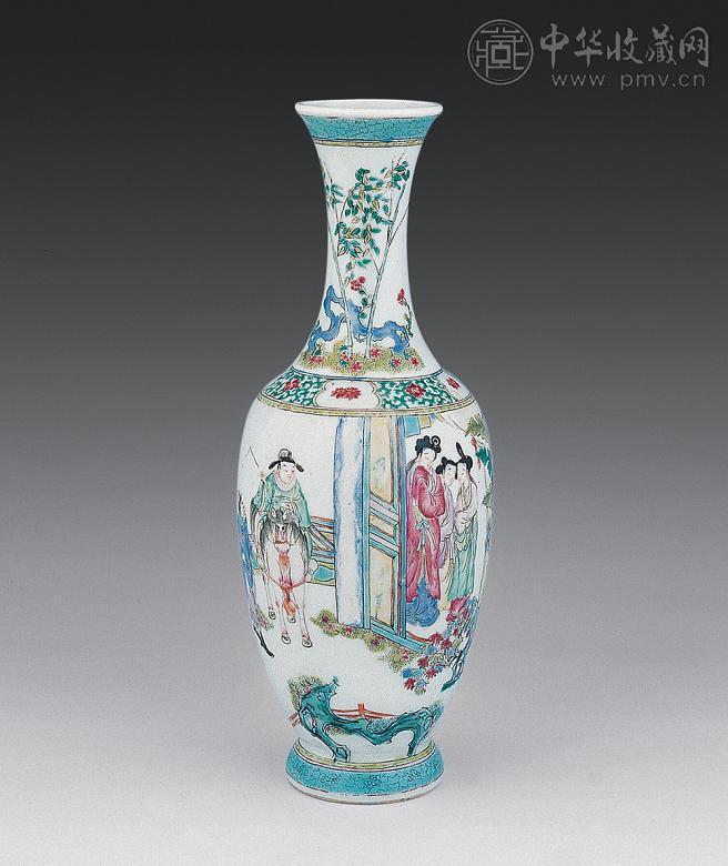 民国 粉彩人物瓶