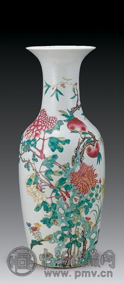 清光绪 粉彩花卉大瓶