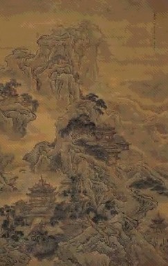 袁耀 丁亥1707年作 蓬莱仙境 立轴 设色绢本