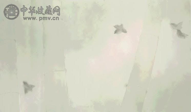 竹 绢框 设色纸本