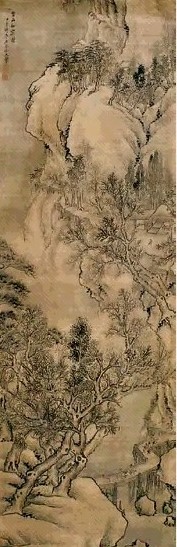 王翚 山水人物 立轴 水墨绢本