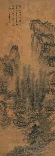 王翚 山水 立轴 设色绢本