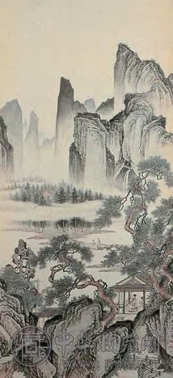 郑师玄 深山寻幽 立轴 设色纸本