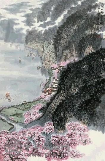 宋文治 太湖水乡图立轴设色纸本