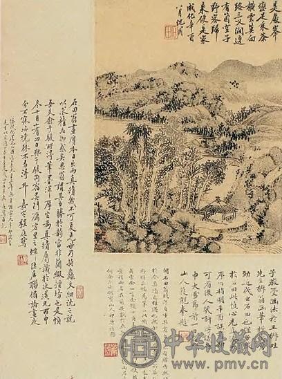 沈周 山水图 轴 纸本水墨