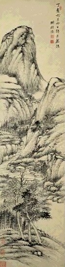 清 王学浩 仿巨然山水 镜心