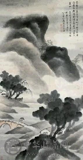 周宗濂 归樵 立轴 设色纸本