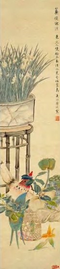 陆恢 近现代 帘幙迎凉 轴