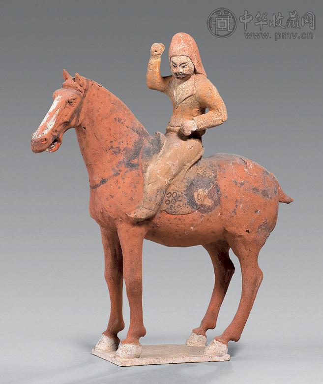 唐 加彩打马球俑
