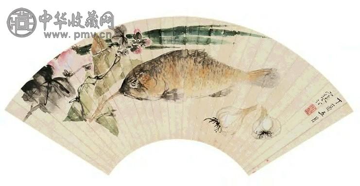 江寒汀 1957年作 扇面 扇面 设色纸本