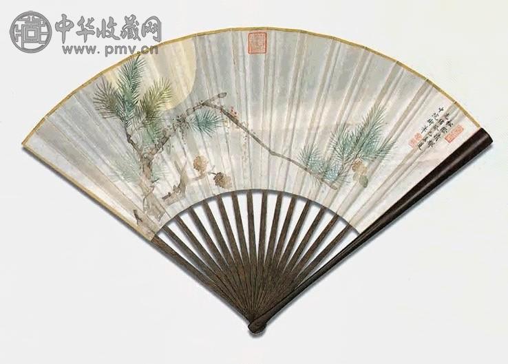 清 松际清辉(扇面)