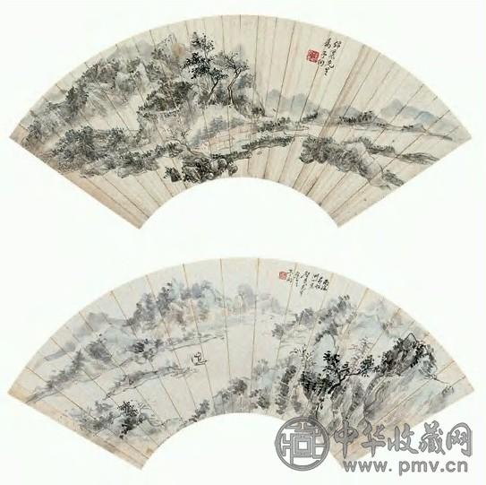 黄宾虹 山水 镜片 设色纸本