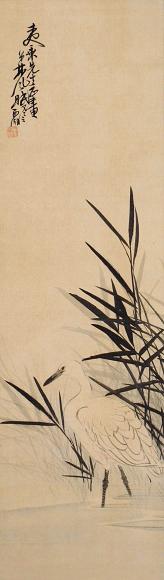 林风眠 白鹭 立轴 设色绢本