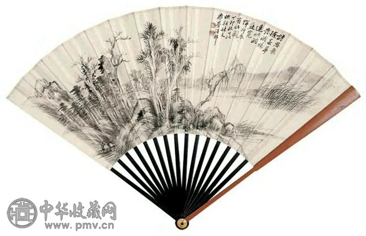 吴华源 1927年作 春意 扇面 水墨纸本