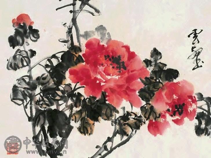 赵云壑 牡丹园 镜心 设色纸本