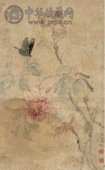 陆治 花卉 立轴 纸本