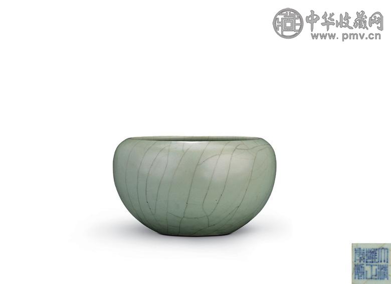清雍正 仿官釉钵