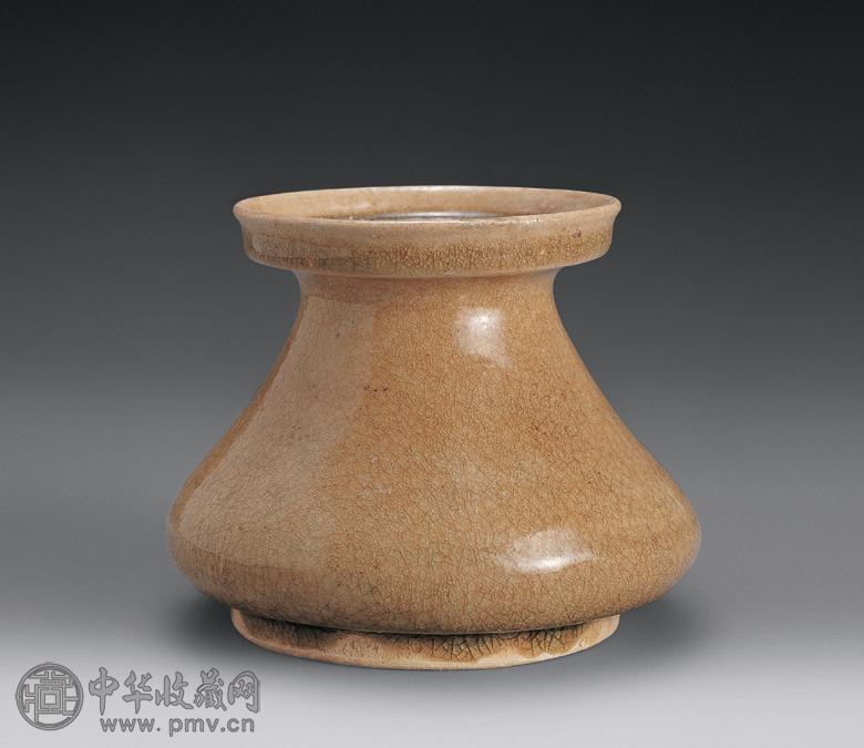 南北朝 黄釉渣斗