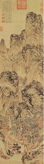 明 陆治 仿王蒙还丹图 轴