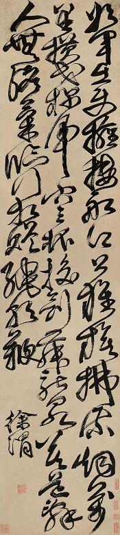 徐渭 草书李白诗一首 立轴 水墨纸本