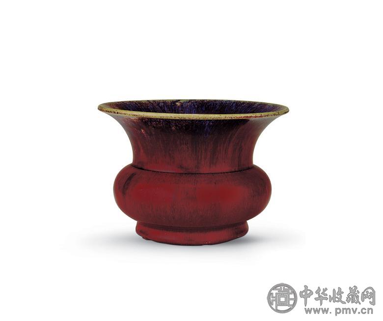 清十八世纪 窑变釉渣斗