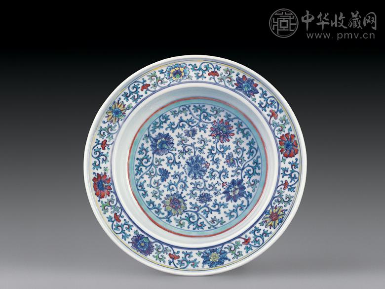 清乾隆 斗彩缠枝莲纹洗