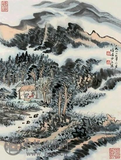 王个簃 1985年作 管岭春风 立轴 设色纸本