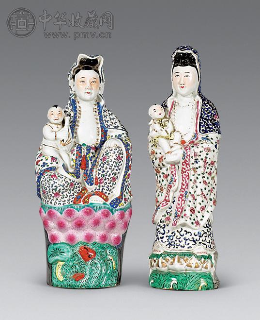 粉彩观音(2个)