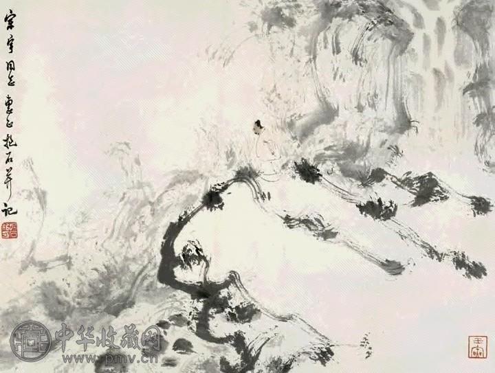 傅抱石 山水畫 敬华拍卖：傅抱石山水画中的别样风景_拍场动态_新浪收藏_新浪网