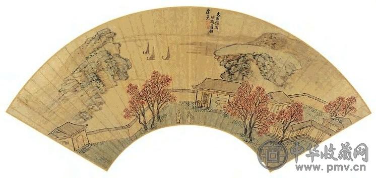 宋懋晋 文杏馆图 扇面